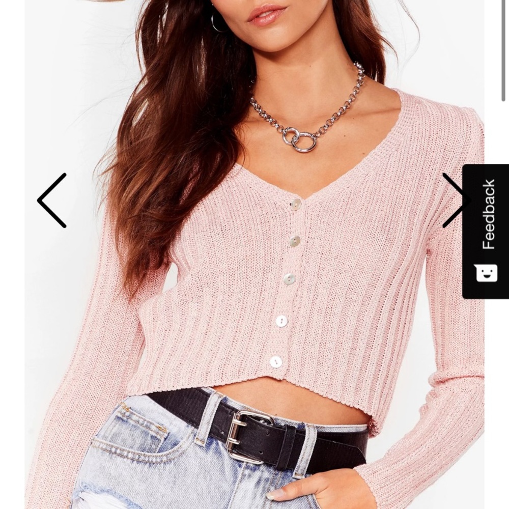 Nastygal pink knit sweater